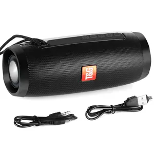 Haut-parleur extérieur portable tissu étanche Subwoofer Radio FM TG157 LED lumière clignotante haut-parleur à dents bleues