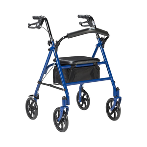 <span class=keywords><strong>Drive</strong></span> <span class=keywords><strong>Medical</strong></span> 10257BL-1 Andador rodante de acero de altura ajustable 4 ruedas Rollator 7,5 \ "Ruedas extraíbles 300 libras Soporte trasero - Product Image 1