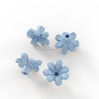Bloques de Construcción Coloridos con Forma de Planta y Flor, con Barra y Orificio Pequeño para Pin, Accesorios de Construcción DIY, Plástico ABS, 1 kg, 32606
