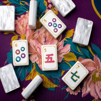 Jeu de Mahjong de Luxe Américain à 2 Couches avec Tuiles Acryliques Gravées – Collection Mahjere Bijou