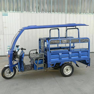 Triciclo Eléctrico de Pasajeros de Tres Ruedas Amarillo con Carrocería Cerrada GH1500DZK-G 1500W, Tuk Tuk Rickshaw de Acero - Product Image 4