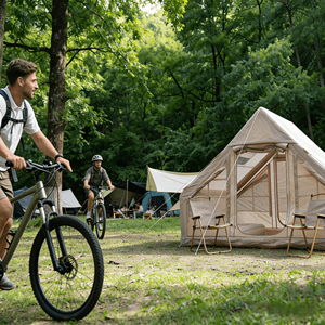 Tienda de campaña clásica Ridge Air Pole de dos metros de altura, Oxford 300D, para escapadas de fin de semana, tipo cabaña pop-up, 14 kg, para retiro natural, venta al por mayor - Product Image 2