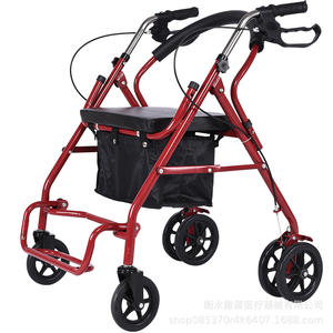 Chariot de marcheur pour personnes âgées peut être poussé ou assis sur un panier de loisirs pour personnes âgées chariot de magasinage à quatre roues avec siège marcheur - Product Image 2