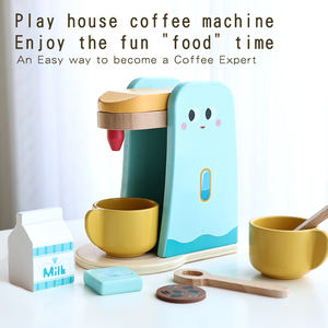 Super charmant tout-match en bois jouer cafetière enfants délicieux semblant-jouer trésor <span class=keywords><strong>cuisine</strong></span> et nourriture jouets dessin animé Anime Vibes - Product Image 2