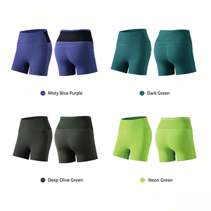 Shorts <span class=keywords><strong>de</strong></span> <span class=keywords><strong>compression</strong></span> pour femmes, 3 pouces, 80% nylon, 20% élasthanne, séchage rapide, antidérapants, avec poches - Product Image 5