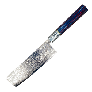 6.5 Inch Japanese Nakiri Vegetable <b>Knife</b> Ultra‑Sharp Damascus Pattern Blade Ergonomic Handle for Home Kitchen Cooking - Product Image 1