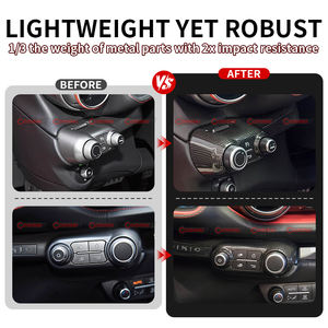 Kit d'accessoires intérieurs pour voiture en fibre de carbone sèche style OME, boutons LHD pour Ferrari 812 - Product Image 2