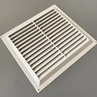 Grille d'aération en PVC blanc 9x9 (225mm X 225mm) Grille en plastique fixe avec moustiquaire