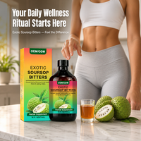 Liquide Oral Amertume de Corossol aux Herbes pour la Santé Intestinale, Détox et Renforcement Immunitaire, avec Curcuma et Graviola