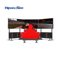 Cockpit de simulation de course automobile RenixSim F1 Max, plateforme de simulation de course automobile à mouvement complet, projet professionnel, centre de divertissement professionnel, expérience de course automobile