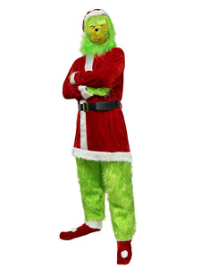 Divertido Disfraz <span class=keywords><strong>de</strong></span> <span class=keywords><strong>Grinch</strong></span>, <span class=keywords><strong>Traje</strong></span> <span class=keywords><strong>de</strong></span> Peluche <span class=keywords><strong>de</strong></span> Monstruo Verde, Disfraz <span class=keywords><strong>de</strong></span> Navidad, Fiesta, Cosplay <span class=keywords><strong>de</strong></span> Papá Noel, Disfraz <span class=keywords><strong>de</strong></span> Actuación - Product Image 4