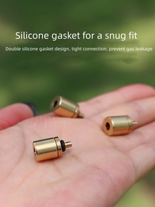 アウトドアキャンプ用ポータブル銅製ガス補充アダプターストーブコネクター、シリンダーガスタンクバーナー、ハイキング用インフレートブタンキャニスター - Product Image 4