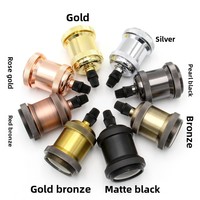 Lámpara de Araña Metálica Risinglights, Portalámparas para Bombilla LED Edison, Colgante Retro, Rosca Grande E27, 220V, Tungsteno, 2 Años de Garantía
