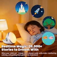Lámpara de Atmósfera Personalizada con IA, Diálogo Inteligente, Compañero Educativo, Recargable, de ABS, para Cuentos para Dormir para Niños