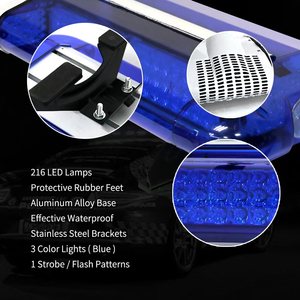 Nouvelle barre lumineuse d'urgence modèle 2000D, 264W LED, 216 LED, sirène bleue pour camion de pompiers, ambulance, voiture, rénovation - Product Image 6