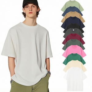 Oversized Men <b>T</b>-<b>Shirt</b> 100% Cotton O-Neck Short Sleeve Blank Tee Casual Wear Solid Color Knitted Jersey Fit Eco-Friendly Bezer - Product Image 1