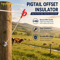 Aislante para Cerca Eléctrica Tipo Pigtail de 250 mm, Piezas y Accesorios para Cercas Eléctricas, Acero Galvanizado para Uso Agrícola