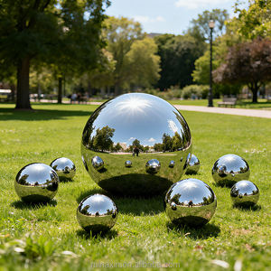 Bola hueca de acero inoxidable de varios tamaños Bola de espejo sin costuras Esfera Bolas de observación Ornamento - Product Image 6