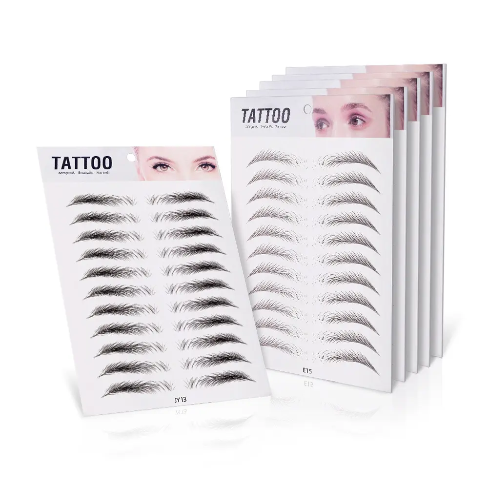 Tự nhiên không thấm nước lông mày Tattoo Sticker 3D lông mày tạm thời Sticker