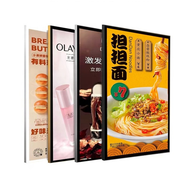 Led Acrylic Panel Advertising Light Box Ultra Slim Glass Advertising Indoor Outdoor Light Box