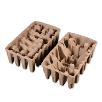 Emballage jetable à emporter de quatre tasses pour les boissons de pulpe de café de thé au lait Plaque de base de plateau durable faite estampage de papier durable