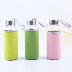 Bouteille d'eau en verre de haute qualité de 300 ml avec poignée - Product Image 2