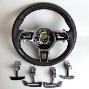 Customized Carbon Fiber Steering Wheel for Porsche 911 718 991 Cayenne Macan Boxster Panamera Old to New Aftermarket Retrofit - Product Image 3