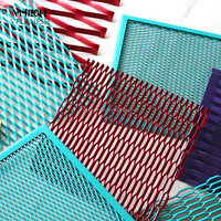 Maille métallique expansée en aluminium thermolaqué pour panneaux muraux décoratifs