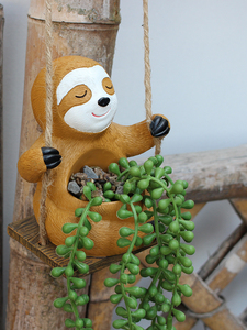 Sáng Tạo Dễ Thương Máy Tính Để Bàn Động Vật Con Lười Đu Nhà Máy Chậu Trong Nhà Nhựa Trong Nhà Chậu Vui Nhỏ Con Lười Hoa Chậu Trồng Trang Trí Nội Thất - Product Image 6