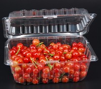 Récipient d'emballage de fruits en plastique PET PLA de qualité alimentaire écologique Emballage à clapet portable pour boîte d'emballage de raisin de fruits