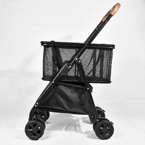 डिजाइनर डिय फोल्डेबल 4-व्हील पालतू बिल्ली और कुत्ते के साथ स्टलर रोलर - Product Image 2