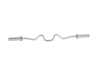 Barre EZ professionnelle en acier massif pour musculation, biceps, triceps, avec poignée moletée chromée, pour la maison et la salle de sport, 1,2 m