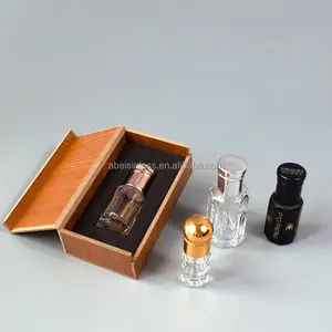 Benutzer definierte Verpackung Holzkiste Paket Starre Boxen Kosmetik box Verpackung Oud Weihrauch brenner 12ml Flaschen
