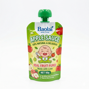 Pochette à bec verseur personnalisée pour purée alimentaire avec bouchon <span class=keywords><strong>anti</strong></span>-suffocation, sachet souple à fond plat pour ketchup tomate pour bébés et enfants - Product Image 1