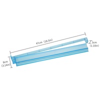 Rastrillo de Mahjong Americano de 18 Pulgadas, Regla Transparente para Fichas de Mahjong, Varilla de Empuje 2 en 1, Organizador de Fichas, Material ABS, Duradero, Portátil, Resistente al Agua