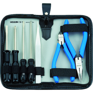 HOZAN – Kit d'outils manuels multifonctionnels pour électricien, 8 pièces, pratique, avec étui souple, portable, facile à utiliser, inclut un coupe-câble, modèle DIY 300g - Product Image 1