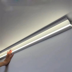 Profilé LED en aluminium pour coin supérieur, lumière linéaire en plâtre lumineux, <span class=keywords><strong>diffuseur</strong></span> noir pour coin de plafond, réflexion linéaire, <span class=keywords><strong>lampe</strong></span> de profilé - Product Image 4