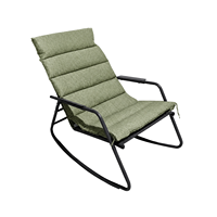 Chaise de jardin moderne UPLION, mobilier d'extérieur, chaise à bascule de patio en gros avec coussin moelleux, chaise à bascule en métal, chaise de loisirs