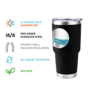 Custom Logo Vacuum Insulated Wine <strong>Glasses</strong> <strong>Stainless</strong> Steel Stemless Wine Tumbler with Lid - Product Image 3