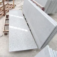 Carrelage de pierre de construction en granit blanc, 24x24, d-prix, bord de sol extérieur