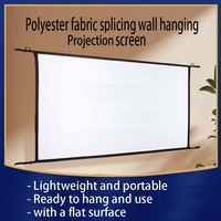 Écran de projection de cinéma maison personnalisé 16:9 100 120 150 pouces, pliable, portable, en tissu, pour extérieur, bureau