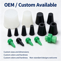 Bouchon conique en silicone OEM, résistant aux hautes températures jusqu'à 260°C ° C, pour le sablage, la peinture et l'anodisation