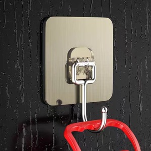 Transparent Large Wall Mounted <b>Hook</b> Chrome Finish Heavy Duty Adhesive <b>Hooks</b> For <b>Kitchen</b> Bathroom Storage - Product Image 2