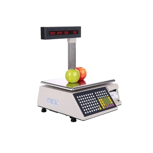 Balance électronique de supermarché balance à code-barres adhésive dispositif de pesage balances intégrées à l'<span class=keywords><strong>imprimante</strong></span> balance de pesage - Product Image 2