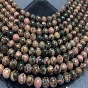 Perles en pierre de rhodonite naturelle de 8 mm, sculptées à la main, pour la lithothérapie et l'artisanat - Product Image 1