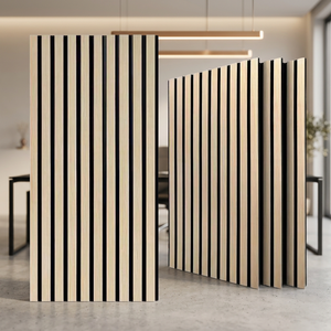 Panneaux acoustiques en bois imperméables WYC de conception graphique moderne, insonorisants pour salon, chambre, hôtel, NRC 90% - Product Image 2