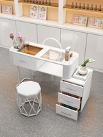 Station de manucure portable de luxe moderne au design européen Vente en gros Table de manucure européenne en bois Mesas De Unas pour salon et centre commercial