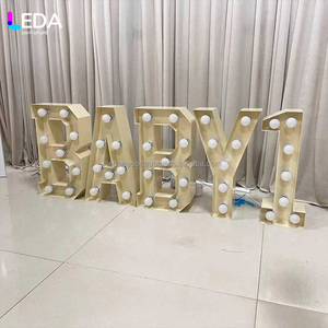 Letreros LED de Números Gigantes Metálicos Modernos en Oferta, Soporte de Escenario para Decoración de Bodas y Eventos - Product Image 4