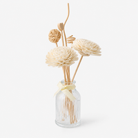 Diffuseur d'arômes en fleurs de bois de Sola faites à la main de 6 cm, fleurs de roseaux parfumées naturelles, décoration, vente en gros, fabricant direct, en stock