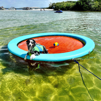 Plateforme flottante gonflable pour l'eau, anneau flottant, ponton flottant, hamac d'eau gonflable de 8 pieds, flotteur de piscine rond en drop stitch